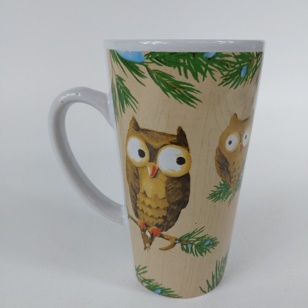 100% Stoneware Owl Mug‎ 6” 16 oz Coffee Mug Tea